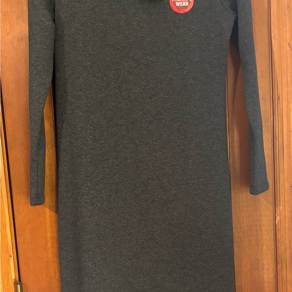 Forever 21 Charcoal Long Sleeve Shift Dress